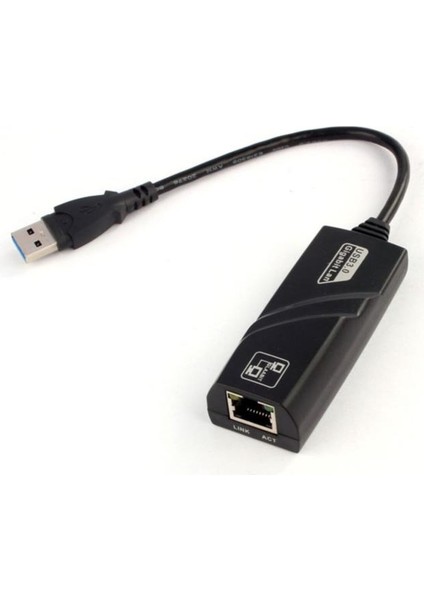 USB 3.0 To Ethernet Gigabit RJ45 1000 Mbps Çevirici Dönüştürücü Adaptör Pc Laptop Internet