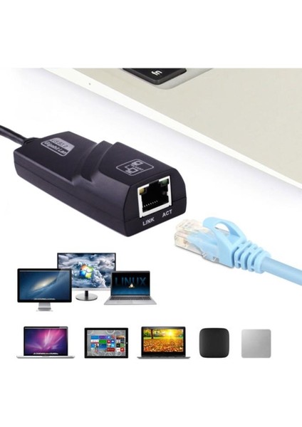 USB 3.0 To Ethernet Gigabit RJ45 1000 Mbps Çevirici Dönüştürücü Adaptör Pc Laptop Internet