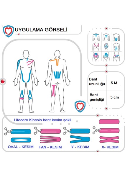 Life Care Kinesio Tape Pembe 5 cm x 5 M Ağrıbandı