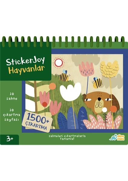 Stickerjoy Hayvanlar Sahneyi Çıkartmalarla Tamamla! Çıkartma Kitabı