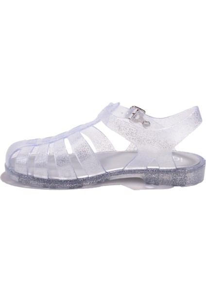 S10262CN Bıarrıtz Glitter Beyaz Ortopedik Günlük Kadın Sandalet