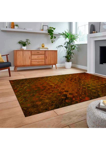Dijital Baskılı Kaymaz Taban Yıkanabilir Modern Yolluk Mutfak Salon Halısı, V-Modern-27-Turuncu, fiyatları