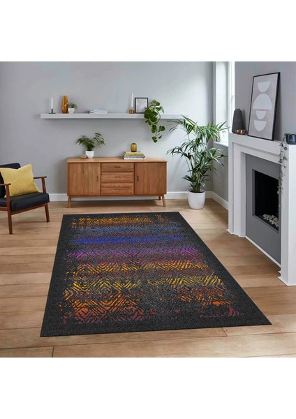 Dijital Baskılı Kaymaz Taban Yıkanabilir Modern Yolluk Mutfak Salon Halısı, V-Modern-28-Renkli,