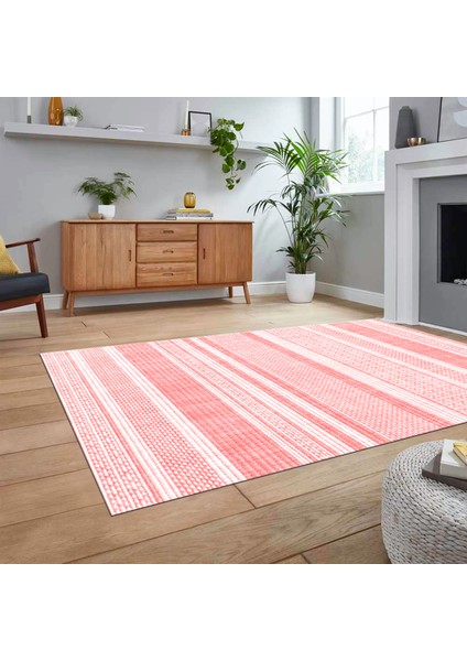 Dijital Baskılı Kaymaz Taban Yıkanabilir Modern Yolluk Mutfak Salon Halısı, V-Modern-36-Pembe, fiyatları
