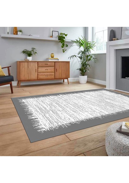 Dijital Baskılı Kaymaz Taban Yıkanabilir Modern Yolluk Mutfak Salon Halısı, V-Modern-43-Gri, fiyatları