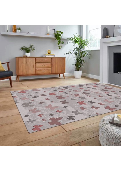 Dijital Baskılı Kaymaz Taban Yıkanabilir Modern Yolluk Mutfak Salon Halısı, V-Modern-51-Pembe, fiyatları