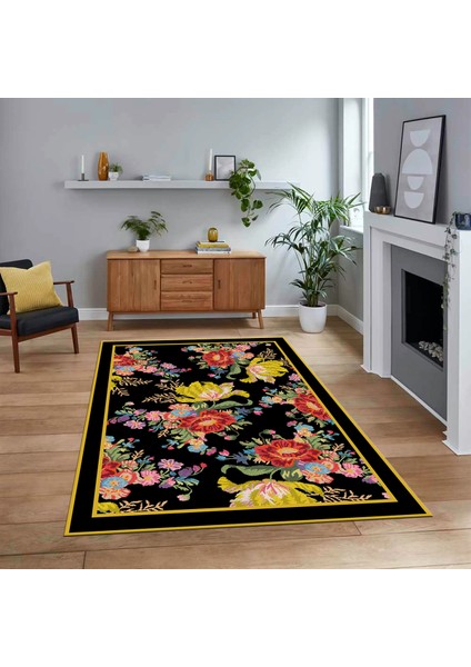 Dijital Baskılı Kaymaz Taban Yıkanabilir Modern Yolluk Mutfak Salon Halısı, V-Modern-16-Renkli,