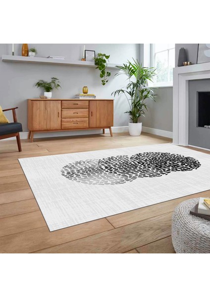 Dijital Baskılı Kaymaz Taban Yıkanabilir Modern Yolluk Mutfak Salon Halısı, V-Modern-01-Beyaz, fiyatları