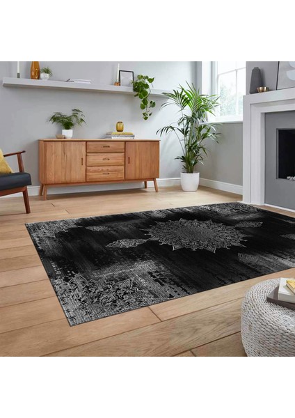 Dijital Baskılı Kaymaz Taban Yıkanabilir Modern Yolluk Mutfak Salon Halısı, V-Modern-06-Gri, fiyatları