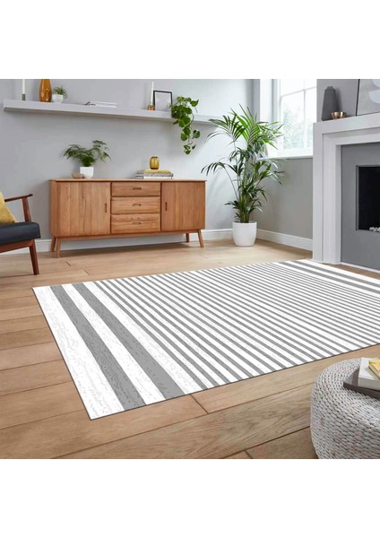 Dijital Baskılı Kaymaz Taban Yıkanabilir Modern Yolluk Mutfak Salon Halısı, V-Modern-63-Gri, fiyatları