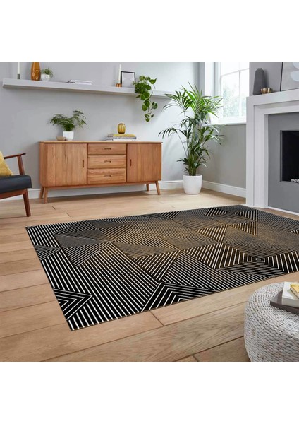 Dijital Baskılı Kaymaz Taban Yıkanabilir Modern Yolluk Mutfak Salon Halısı, V-MODERN-111-KAHVE, fiyatları