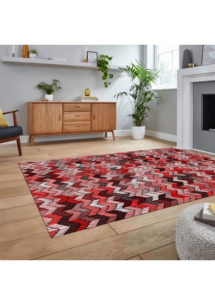 Dijital Baskılı Kaymaz Taban Yıkanabilir Modern Yolluk Mutfak Salon Halısı, V-Modern-02-Pembe, fiyatları