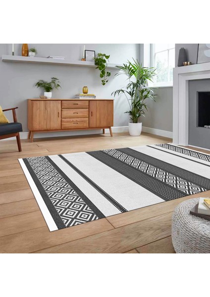Dijital Baskılı Kaymaz Taban Yıkanabilir Modern Yolluk Mutfak Salon Halısı, V-Modern-18-Beyaz, fiyatları