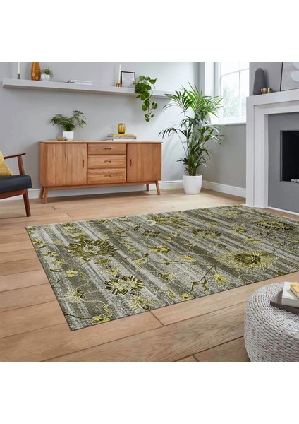 Dijital Baskılı Kaymaz Taban Yıkanabilir Modern Yolluk Mutfak Salon Halısı, V-Modern-30-Yeşil, fiyatları