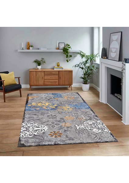 Dijital Baskılı Kaymaz Taban Yıkanabilir Modern Yolluk Mutfak Salon Halısı, V-Modern-15-Renkli,