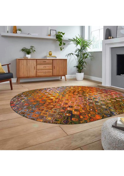 Dijital Baskılı Kaymaz Taban Yıkanabilir Oval Modern Yolluk Salon Halısı, V-O-Modern-27-Renkli, fiyatları