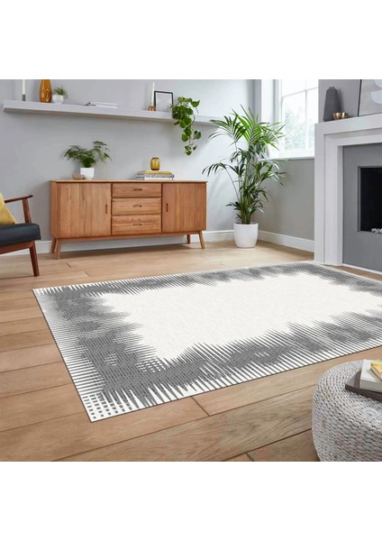 Dijital Baskılı Kaymaz Taban Yıkanabilir Modern Yolluk Mutfak Salon Halısı, V-Modern-48-Gri, fiyatları