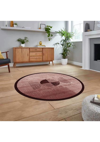 Dijital Baskılı Kaymaz Taban Yıkanabilir Yuvarlak Modern Mutfak Salon Halısı, V-Y-Modern-94-Bordo, fiyatları