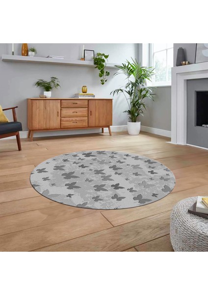 Dijital Baskılı Kaymaz Taban Yıkanabilir Yuvarlak Modern Mutfak Salon Halısı, V-Y-Modern-51-Gri, fiyatları