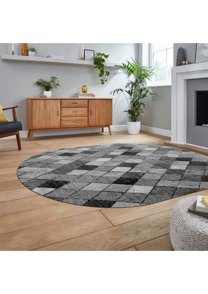 Dijital Baskılı Kaymaz Taban Yıkanabilir Oval Modern Yolluk Salon Halısı, V-O-Modern-31-Gri, fiyatları