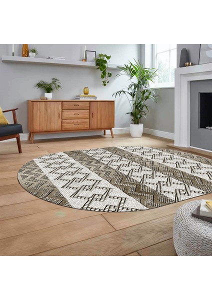 Dijital Baskılı Kaymaz Taban Yıkanabilir Oval Modern Yolluk Salon Halısı, V-O-Modern-56-Vizon, fiyatları