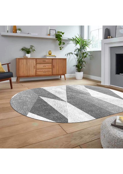 Dijital Baskılı Kaymaz Taban Yıkanabilir Oval Modern Yolluk Salon Halısı, V-O-Modern-54-Beyaz, fiyatları