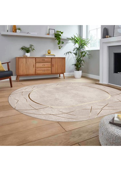 Dijital Baskılı Kaymaz Taban Yıkanabilir Oval Modern Yolluk Salon Halısı, V-O-Modern-62-Bej, fiyatları