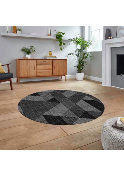 Dijital Baskılı Kaymaz Taban Yıkanabilir Yuvarlak Modern Mutfak Salon Halısı, V-Y-Modern-96-Antrast, fiyatları