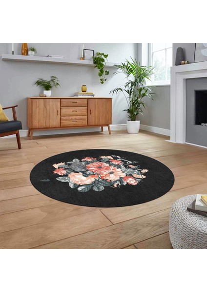 Dijital Baskılı Kaymaz Taban Yıkanabilir Yuvarlak Modern Mutfak Salon Halısı, V-Y-Modern-35-Antrast, fiyatları