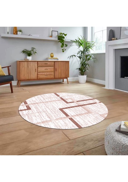 Dijital Baskılı Kaymaz Taban Yıkanabilir Yuvarlak Modern Mutfak Salon Halısı, V-Y-Modern-80-Pembe, fiyatları