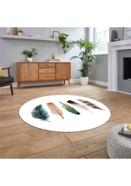 Dijital Baskılı Kaymaz Taban Yıkanabilir Yuvarlak Modern Mutfak Salon Halısı, V-Y-MODERN-114-BEYAZ, fiyatları