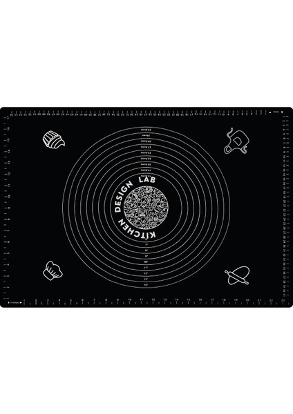 Siyah 45X65 cm Silikon Hamur Açma Matı ve Paslanmaz Çelik Ahşap Saplı Hamur Kesici Kazıyıcı Spatula modelleri