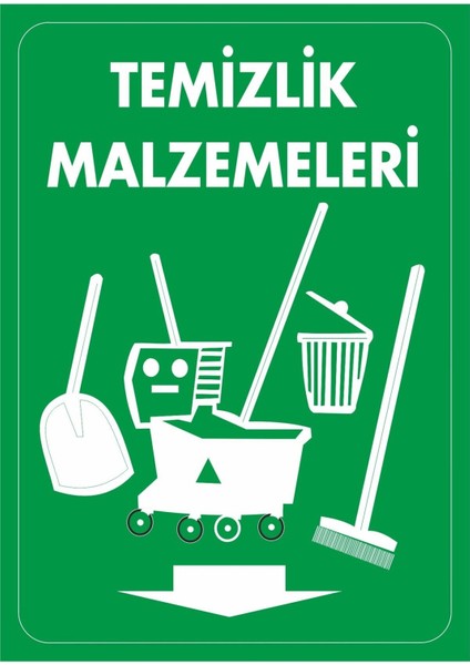 Temizlik Malzemeleri Pvc Plakalı Uyarı Levhası Dekota Dijital Uv Sticker 12.5X17.5