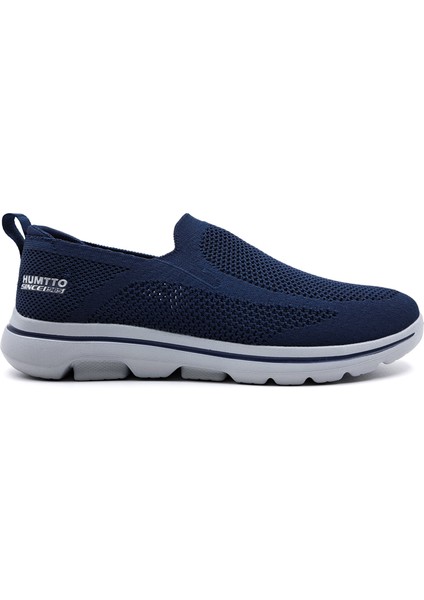 Hafif Tasarım Bağcıksız Fileli Yazlık Lacivert Erkek Spor Ayakkabı HM340737A