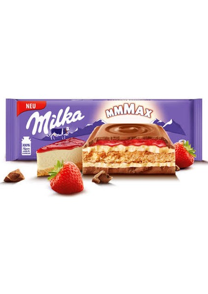 Mmmax 300 gr Çilekli Cheesecake Dolgulu Çikolata