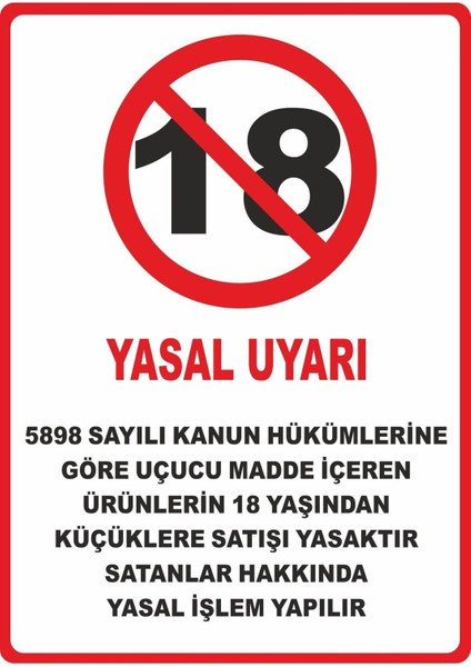 18 Yaşından Küçükler #2 Dijital Uv Folyo Baskı Uyarı Etiket Yapıştırma Sticker 12.5X17.5