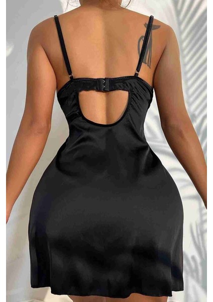 Aria's Closet Yanlardan Yırtmaçlı Gecelik Siyah fiyatları