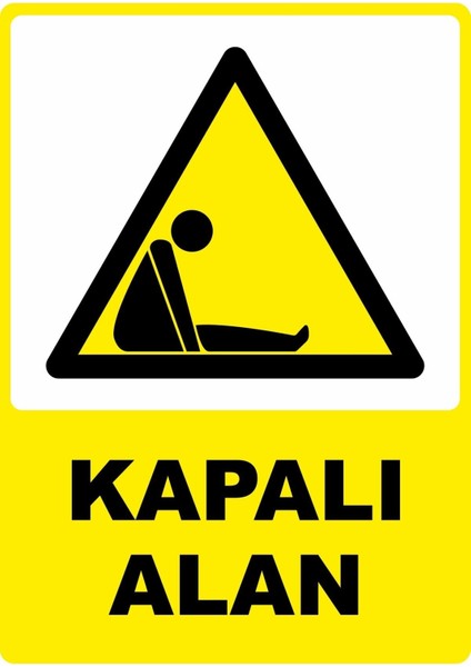 Kapalı Alan Pvc Plakalı Uyarı Levhası Dekota Dijital Uv Baskı Yapışkanlı 12.5X17.5 cm