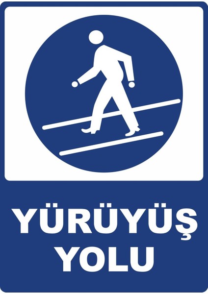 Yürüyüş Yolu Dijital Uv Folyo Yapışkan Baskı Uyarı Etiket Yapıştırma Sticker 12.5X17.5