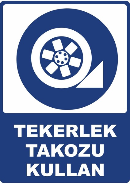 Tekerlek Takozu Kullan Dijital Uv Folyo Yapışkan Baskı Uyarı Etiket Yapıştırma Sticker 25X35
