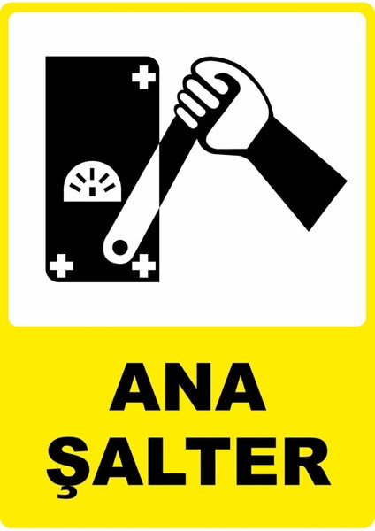 Ana Şalter Dijital Uv Folyo Baskı Uyarı Etiket Yapıştırma Sticker 12.5X17.5