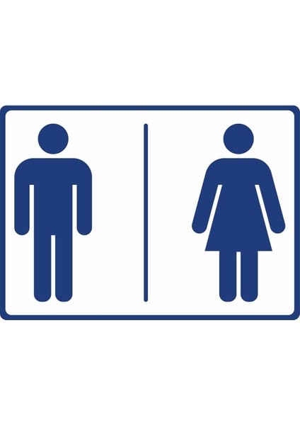 Tuvalet Pvc Plakalı Uyarı Levhası Dekota Dijital Uv Baskı Yapışkanlı 35X25 cm