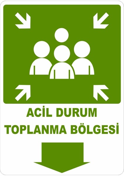 ChicArt Design Studio Toplanma Bölgesi Pvc Plakalı Uyarı Levhası Dekota Dijital Uv Baskı Yapışkanlı 25X35 cm