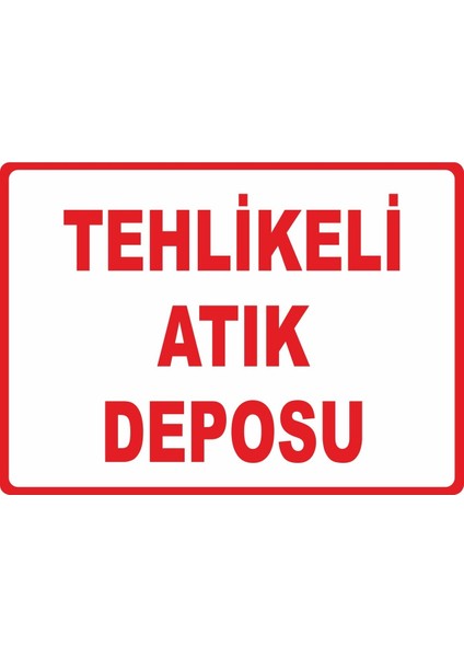 Tehlikeli Atık Deposu Dijital Uv Folyo Yapışkan Baskı Uyarı Etiket Yapıştırma Sticker 35X25