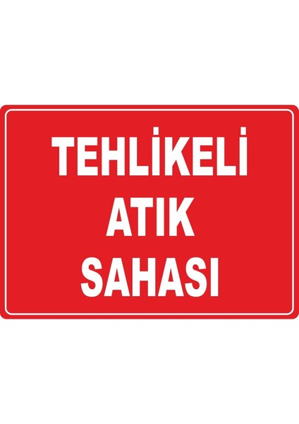 Tehlikeli Atık Sahası Dijital Uv Folyo Baskı Etiket Yapıştırma Sticker 35X25