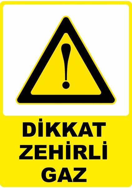 Dikkat Zehirli Gaz Dijital Uv Folyo Yapışkan Baskı Uyarı Etiket Yapıştırma Sticker 25X35