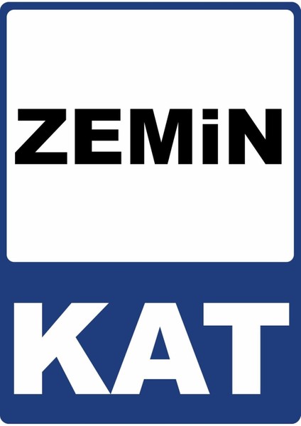 Zemin Kat Pvc Plakalı Uyarı Levhası Dekota Dijital Uv Baskı Yapışkanlı 12.5X17.5 cm