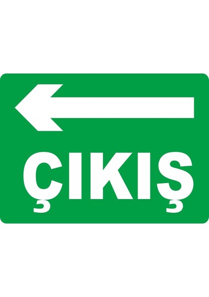 Çıkış #4 Pvc Plakalı Uyarı Levhası Dekota Dijital Uv Baskı Yapışkanlı 35X25 cm