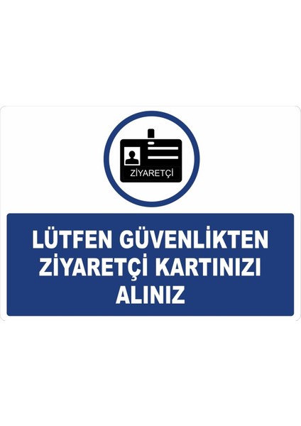 Ziyaretçi Kartınızı Alınız Dijital Uv Folyo Yapışkan Baskı Uyarı Etiket Yapıştırma Sticker 35X25