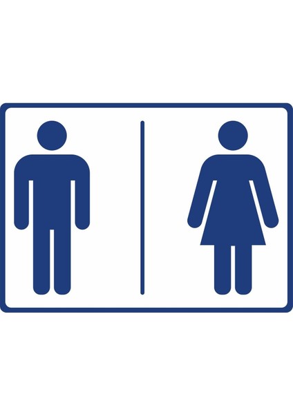 Tuvalet Dijital Uv Folyo Baskı Uyarı Etiket Yapıştırma Sticker 35X25